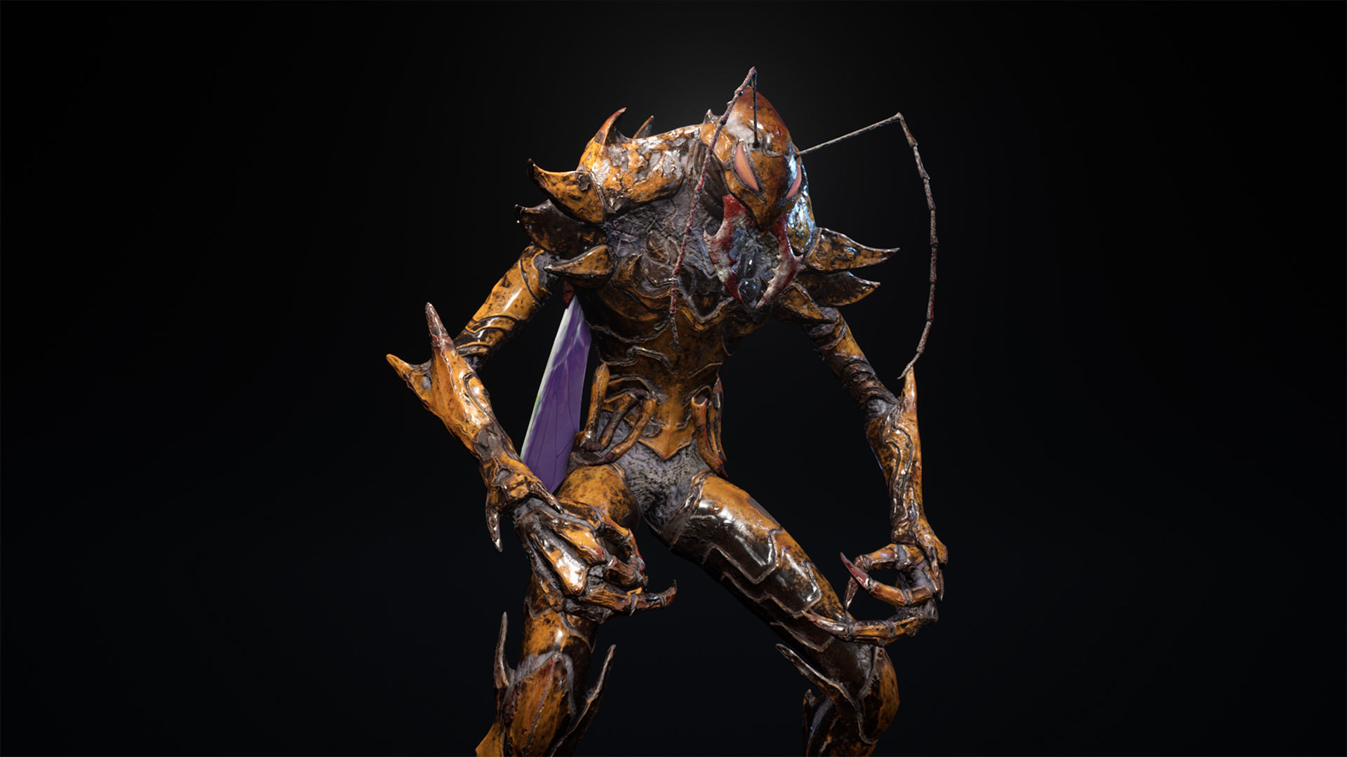 Bug 01 Low-poly 3D model_7