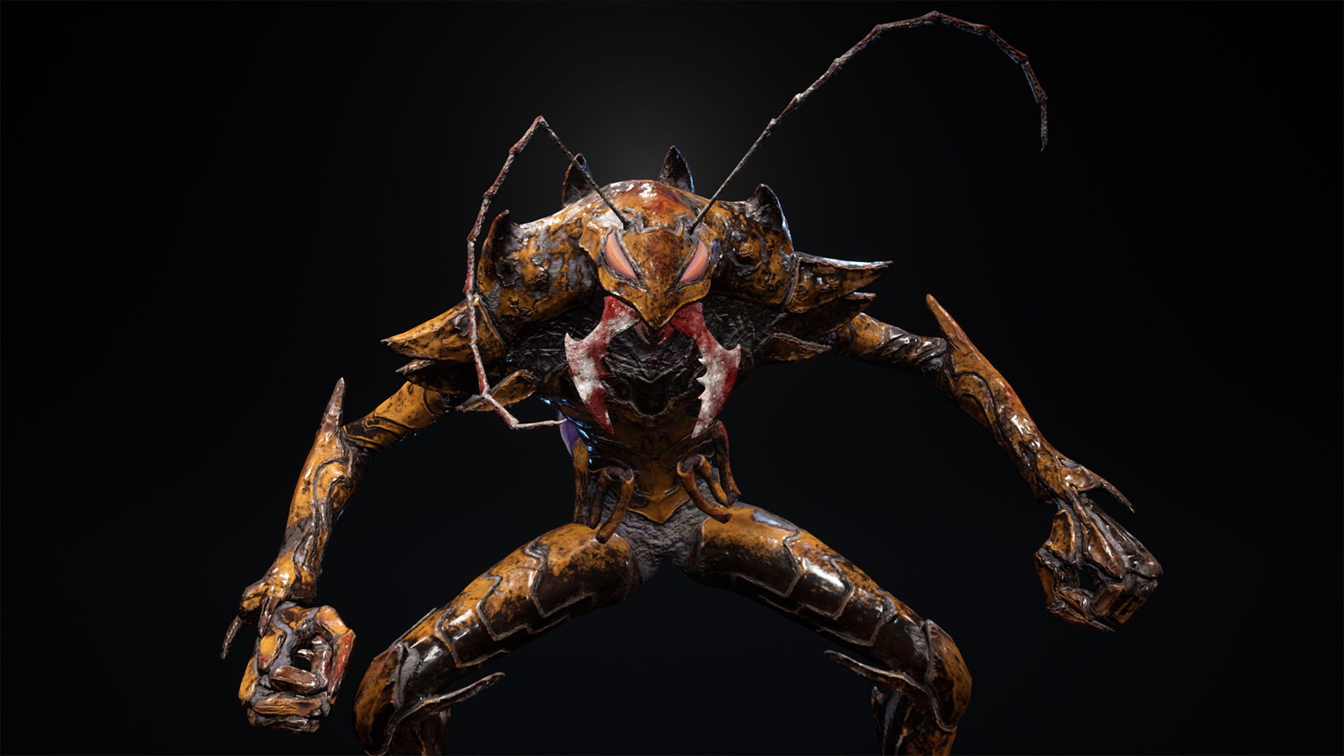 Bug 01 Low-poly 3D model_4