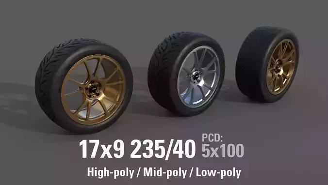 Konig Freeform 17x9 PCD 5x100 with Federal 595 RS 235 40