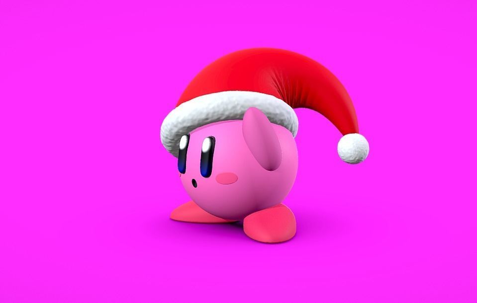 Kirby Christmas - 3D print 3D print model_1