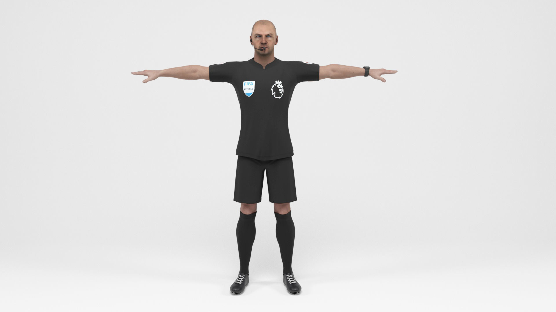 Referee 1 soccer 3D model_2