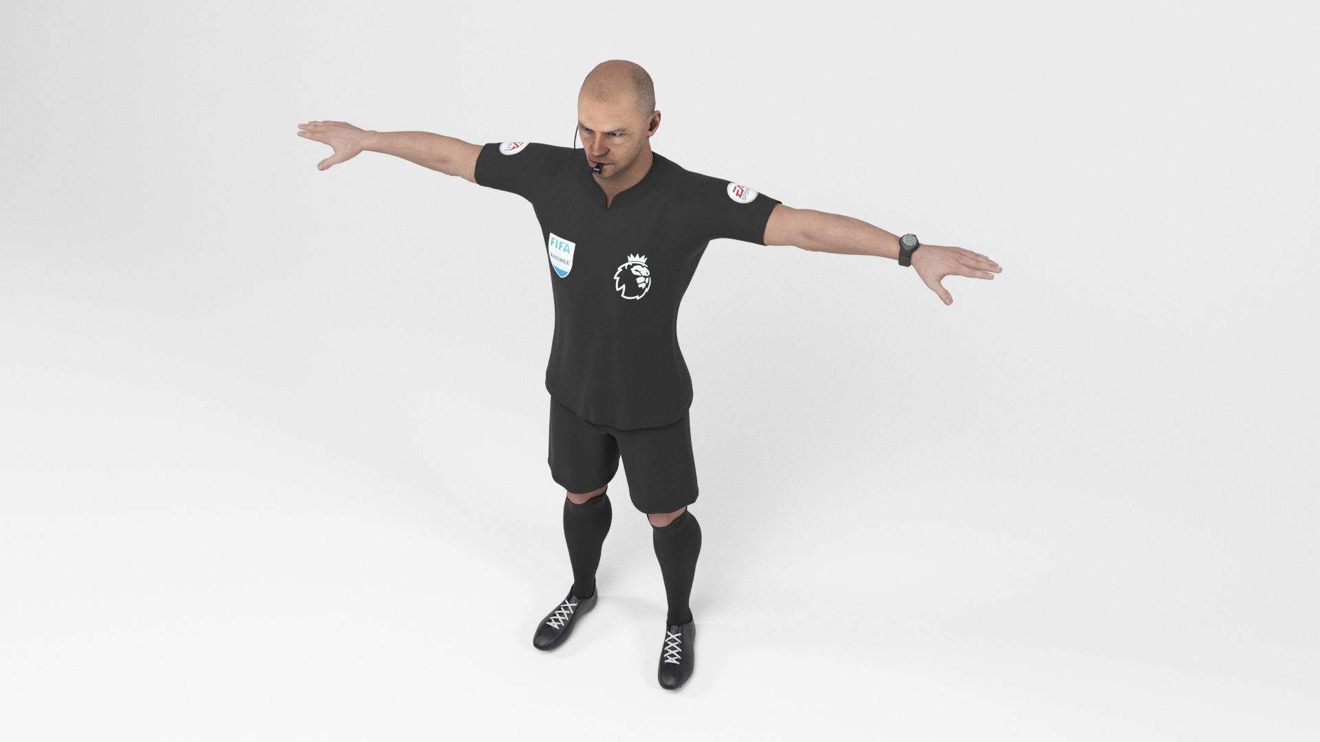 Referee 1 soccer 3D model_5