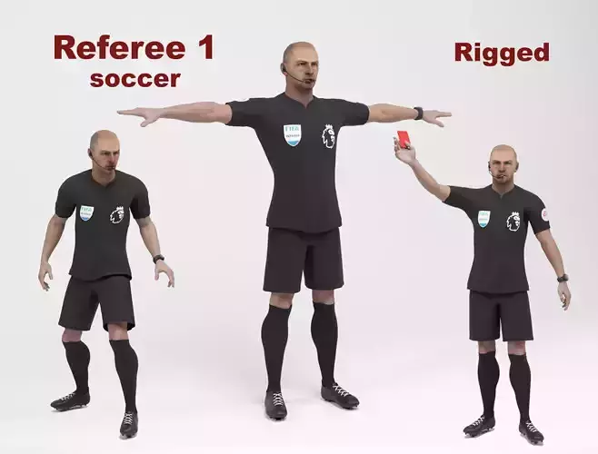 Referee 1 soccer 3D model