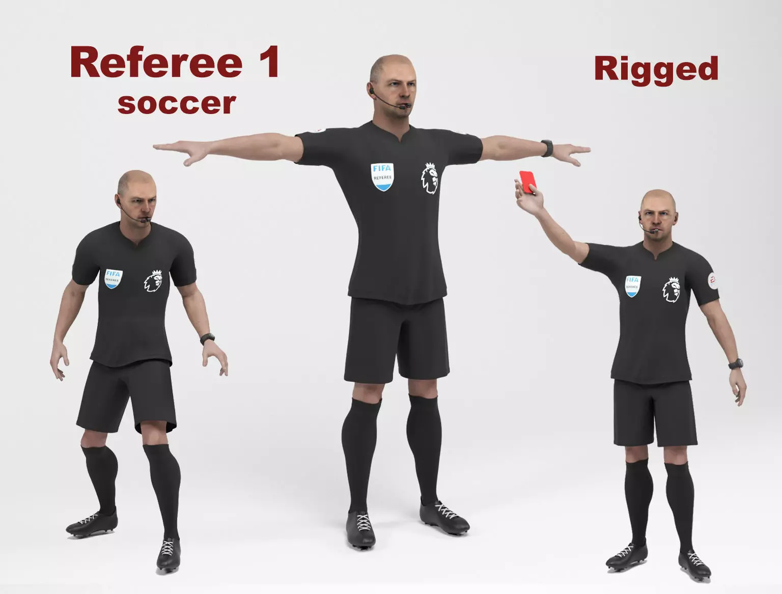 Referee 1 soccer 3D model_0