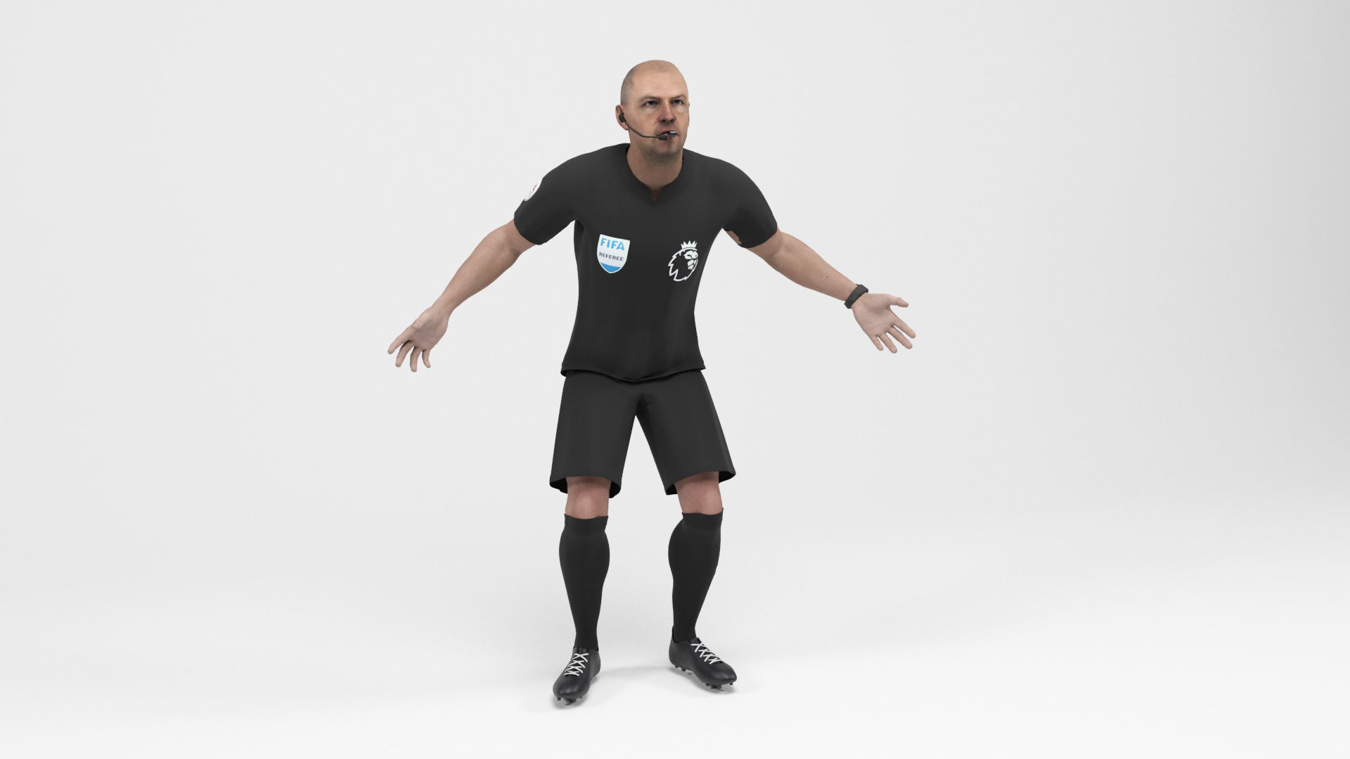 Referee 1 soccer 3D model_8