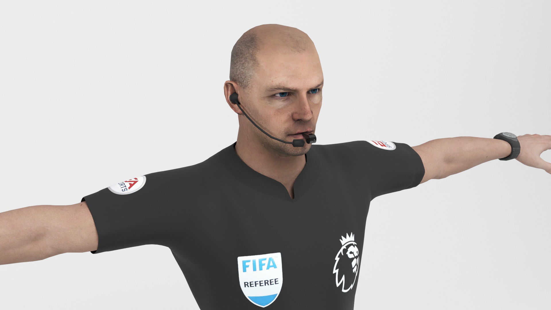 Referee 1 soccer 3D model_6