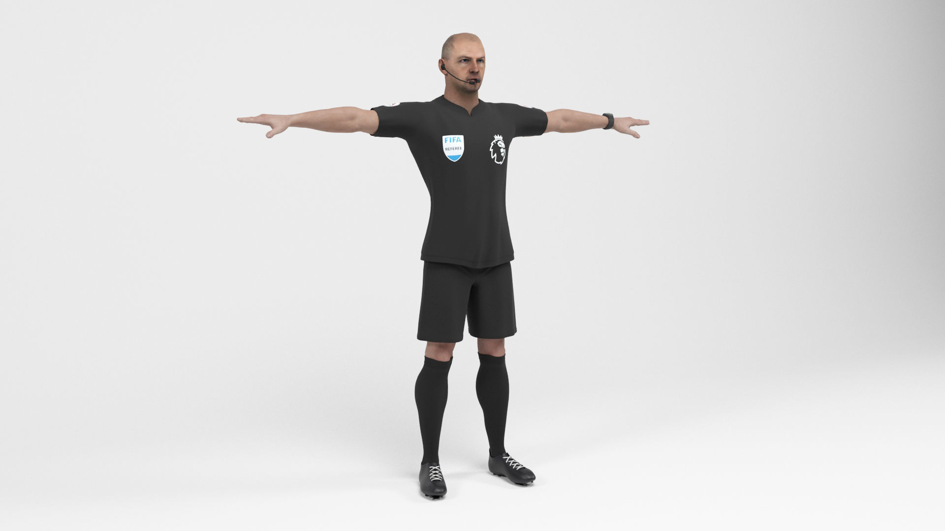 Referee 1 soccer 3D model_1