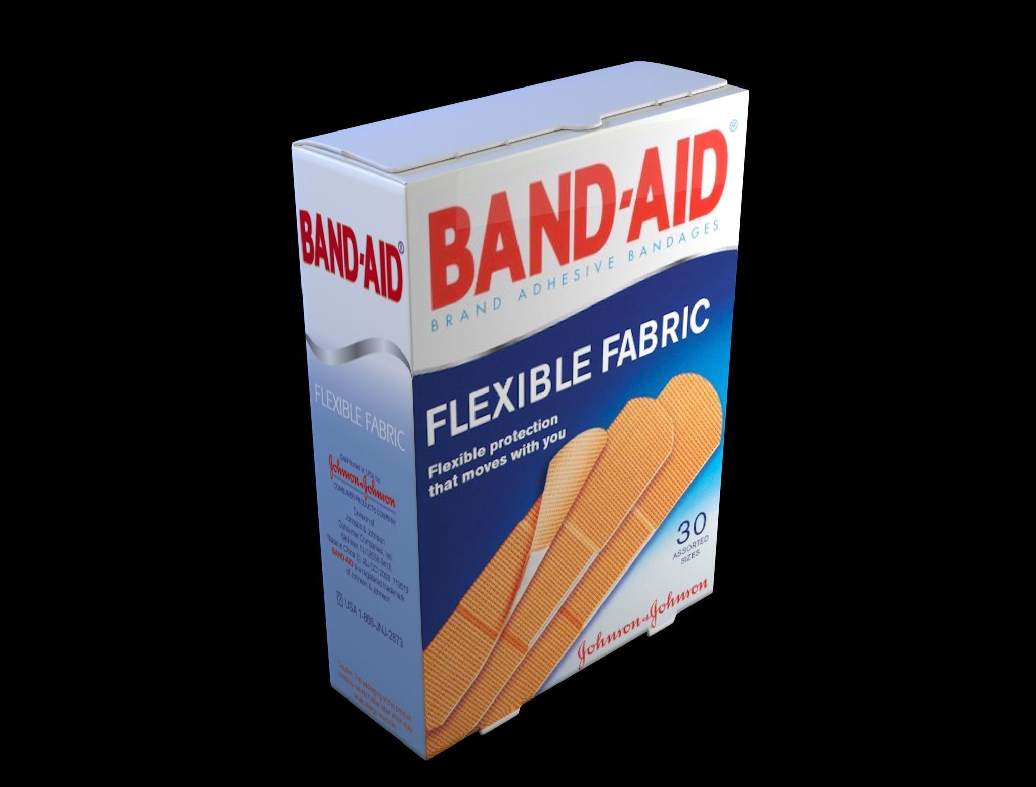 Band Aid Low-poly 3D model_1