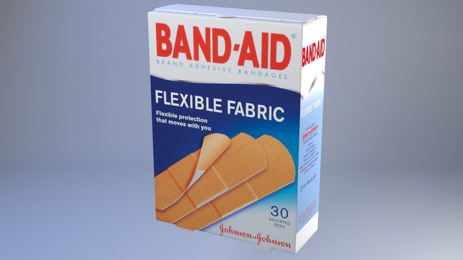 Band Aid Low-poly 3D model_6