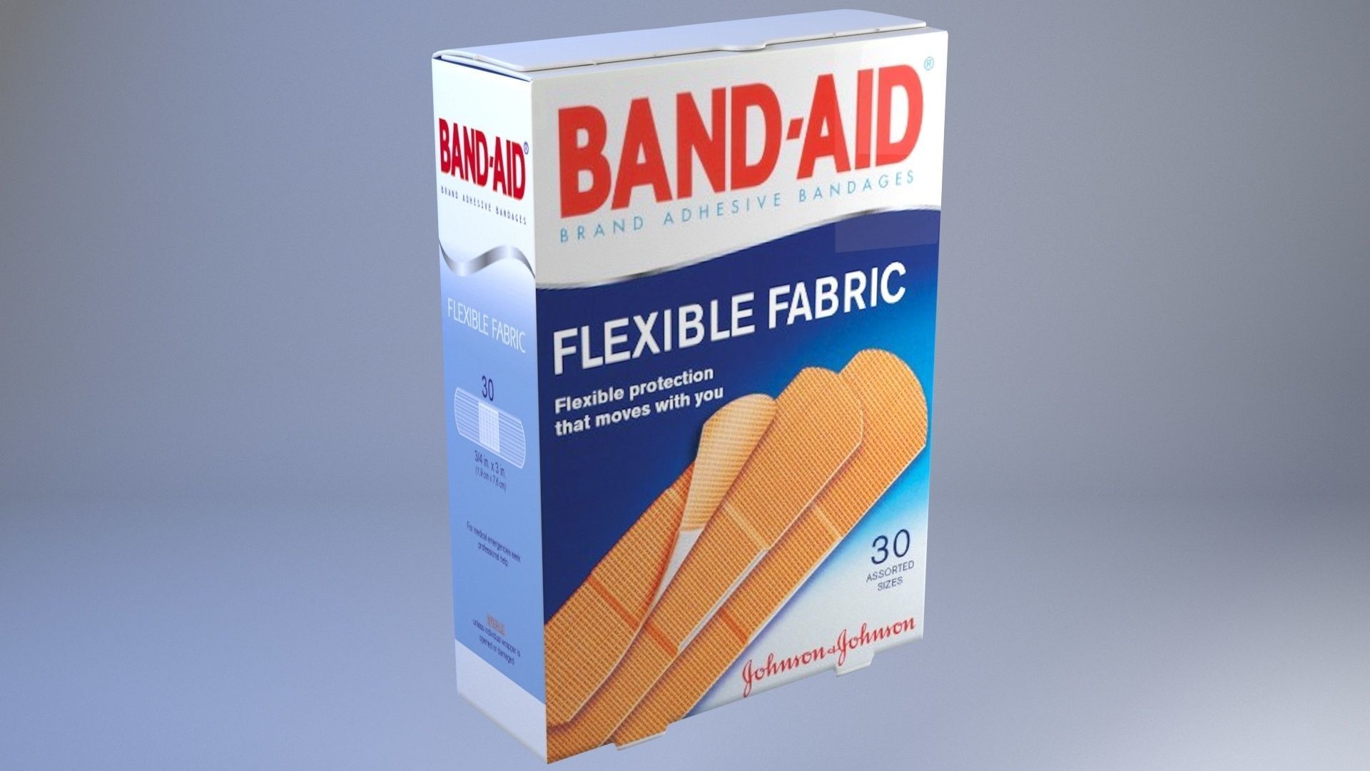 Band Aid Low-poly 3D model_4