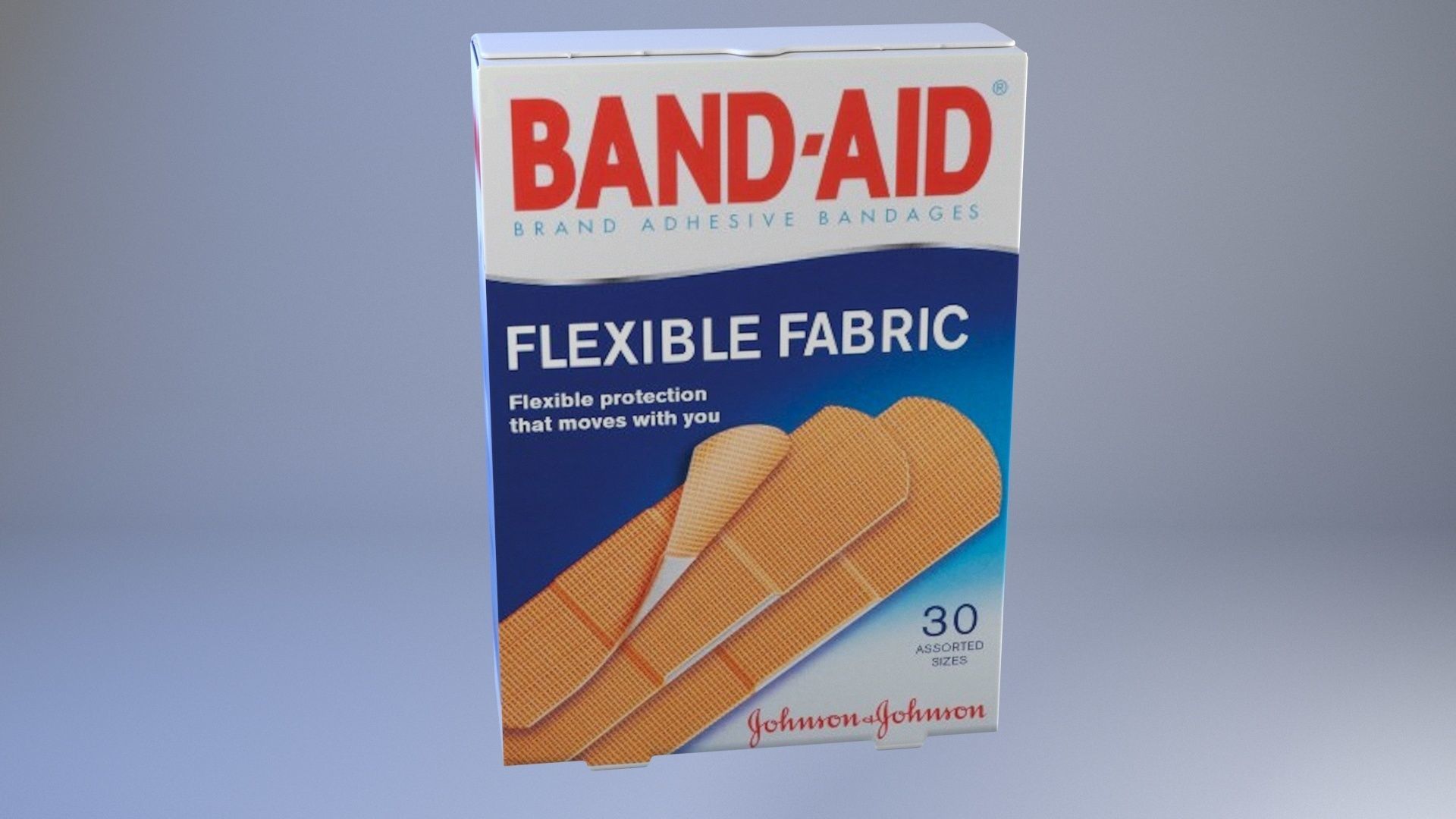 Band Aid Low-poly 3D model_5