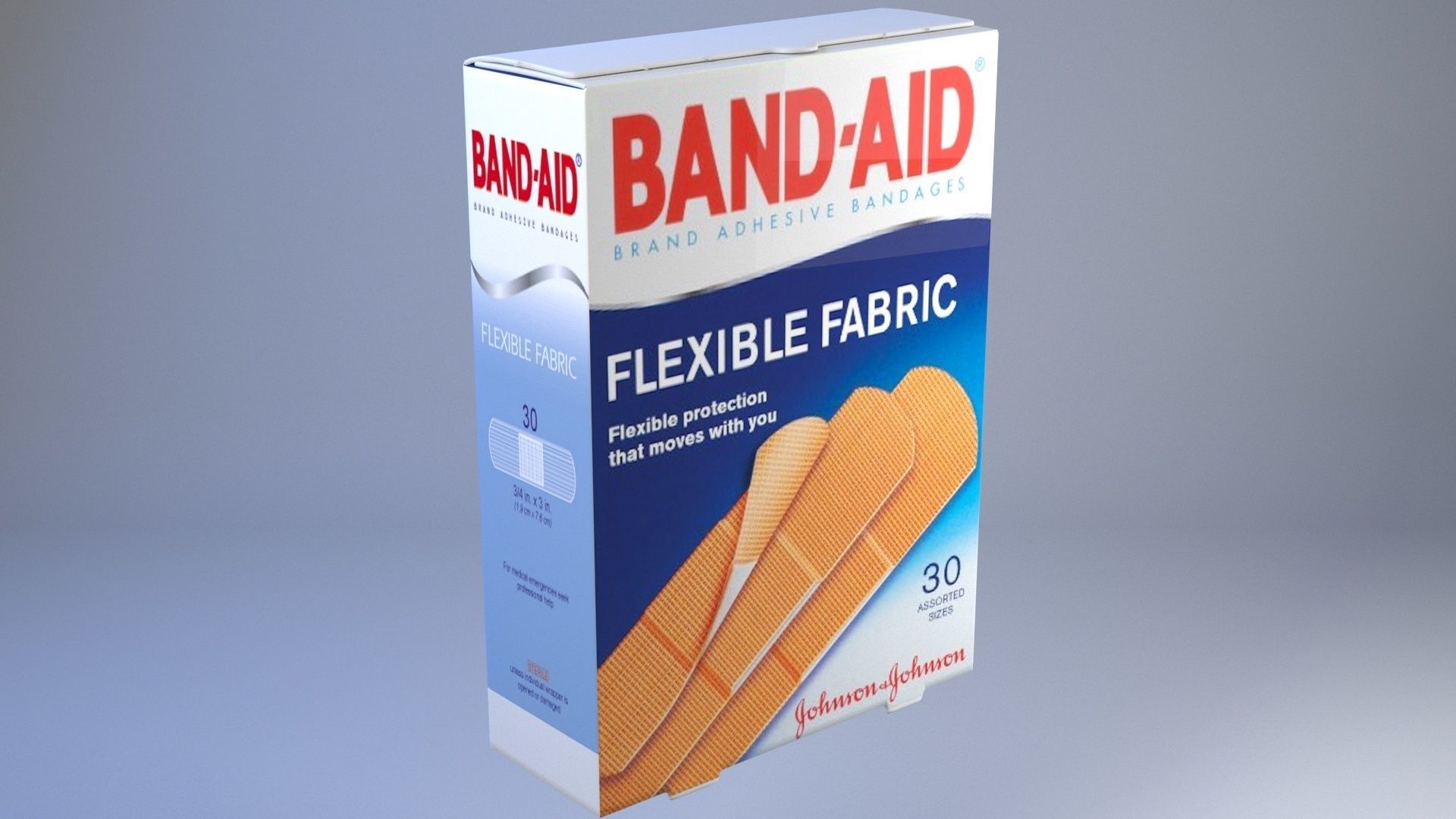 Band Aid Low-poly 3D model_11