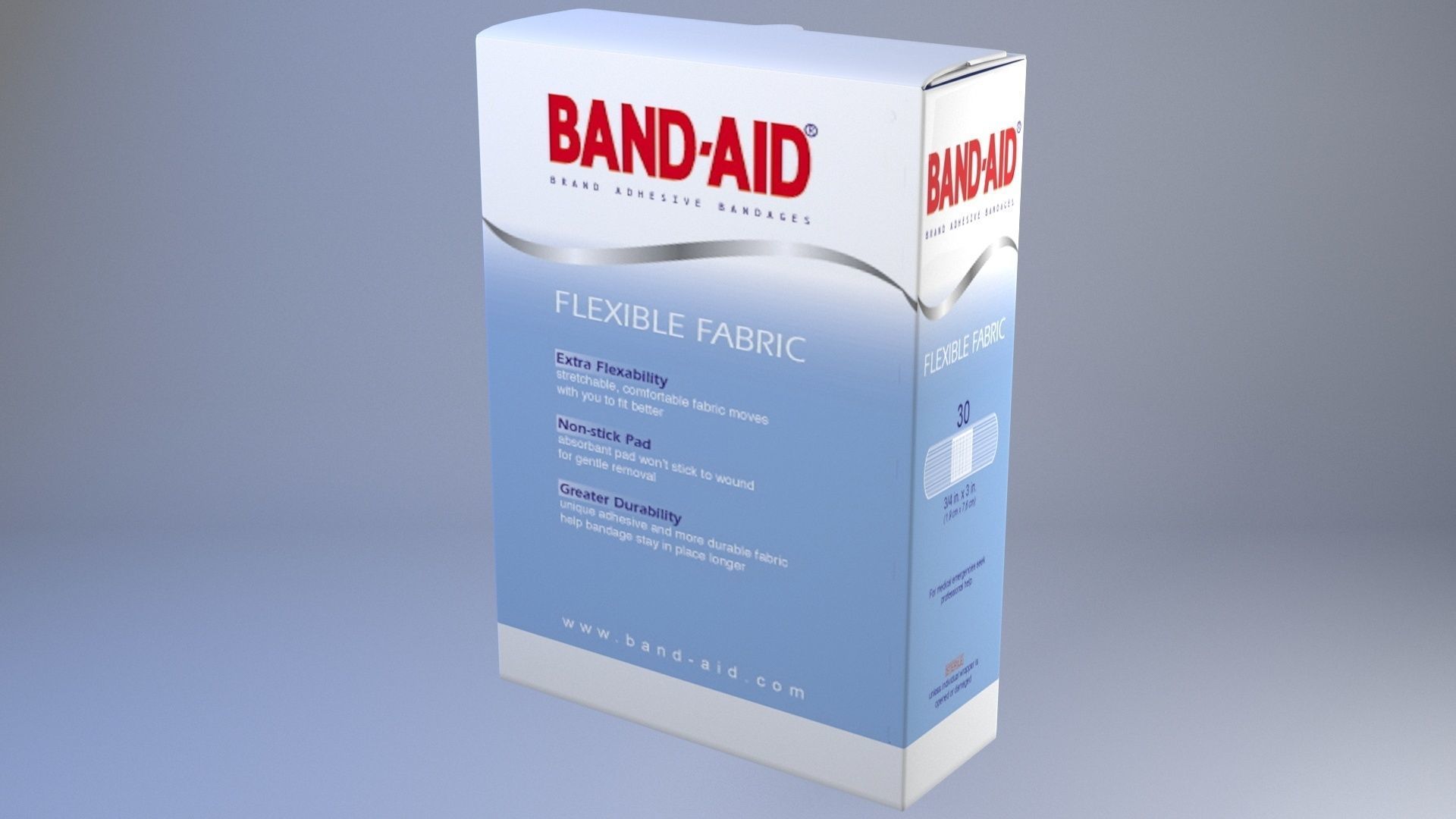 Band Aid Low-poly 3D model_9