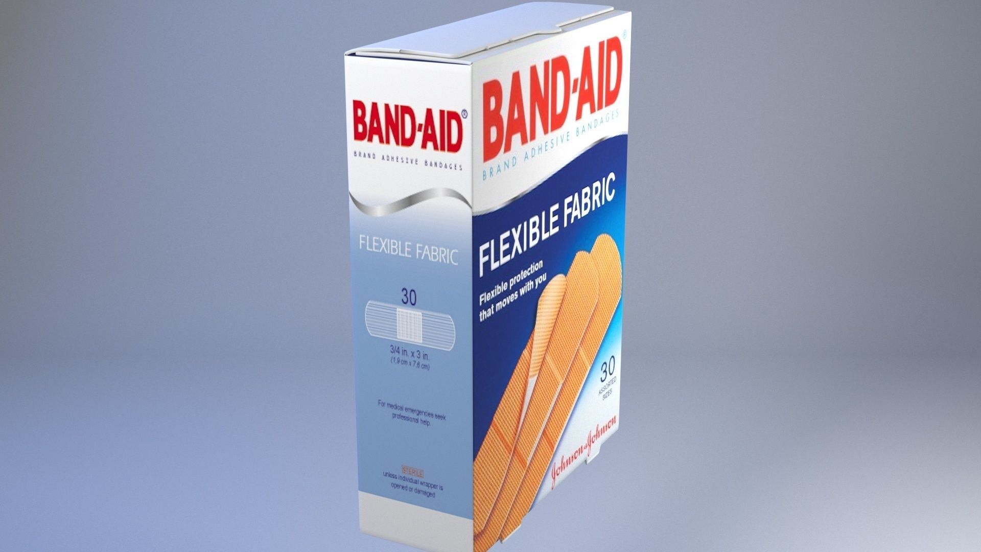 Band Aid Low-poly 3D model_10
