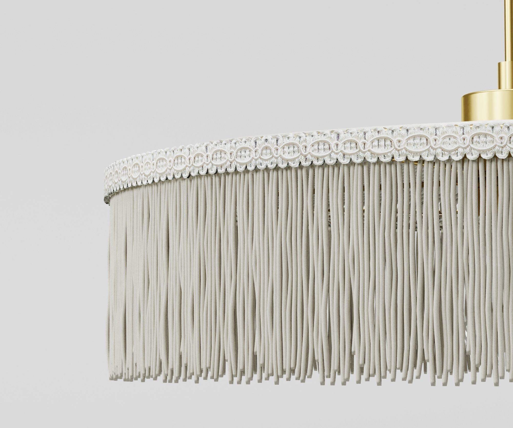 Fringed Parasol Pendant Light by Honore 3D model_4