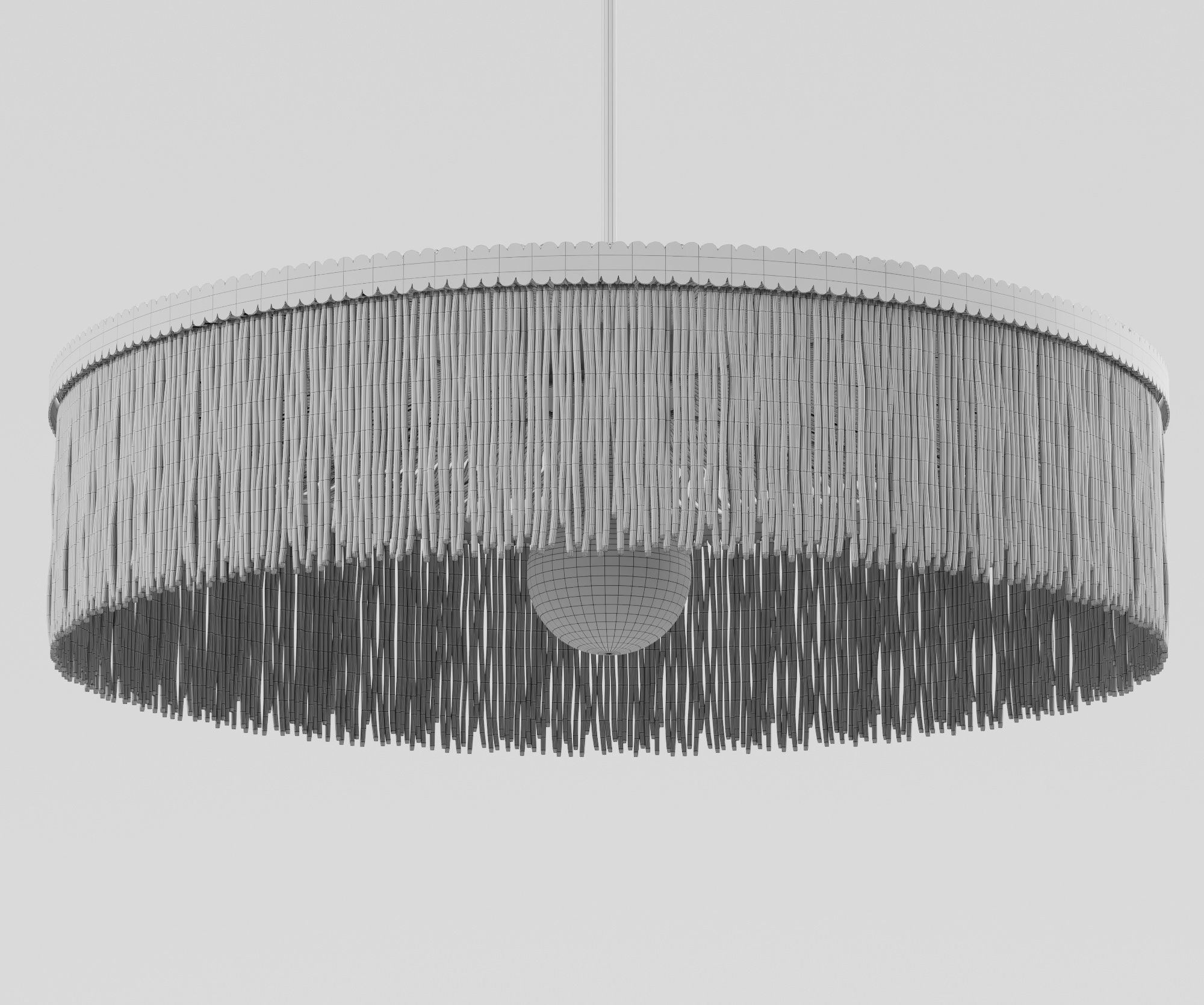 Fringed Parasol Pendant Light by Honore 3D model_1