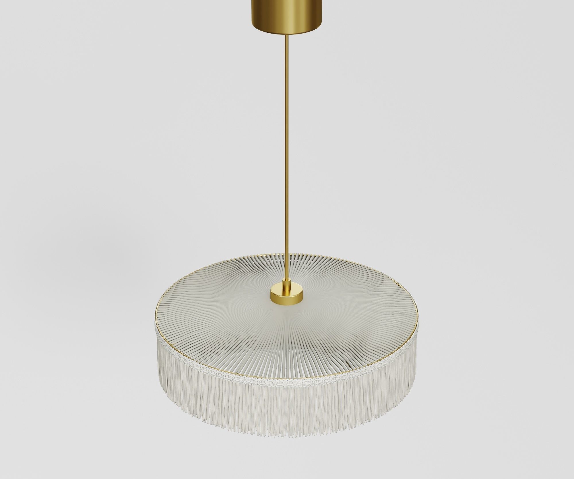 Fringed Parasol Pendant Light by Honore 3D model_8