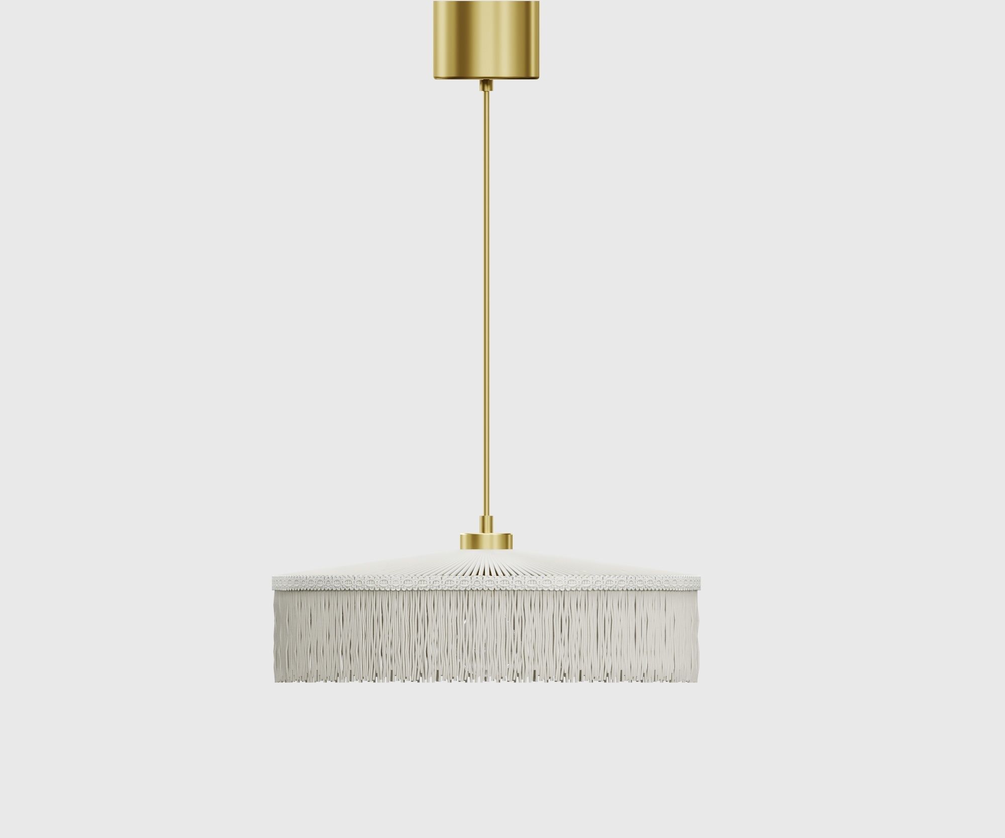 Fringed Parasol Pendant Light by Honore 3D model_2