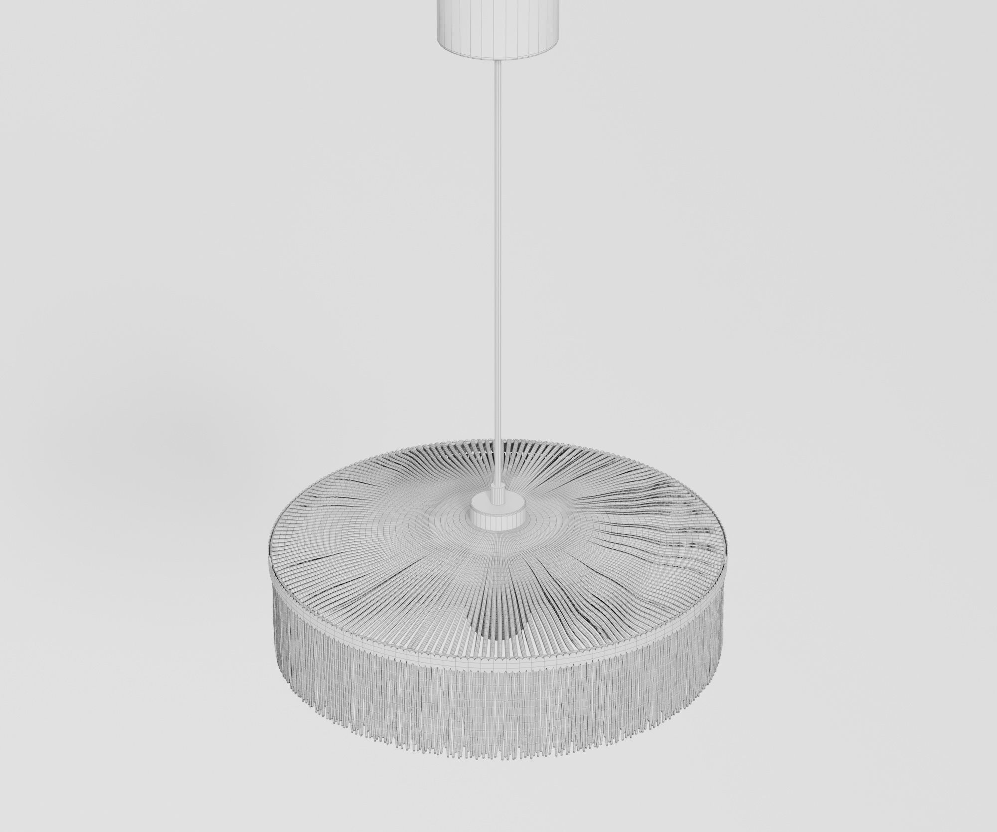 Fringed Parasol Pendant Light by Honore 3D model_9