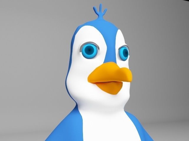 Child penguin Low-poly 3D model_5