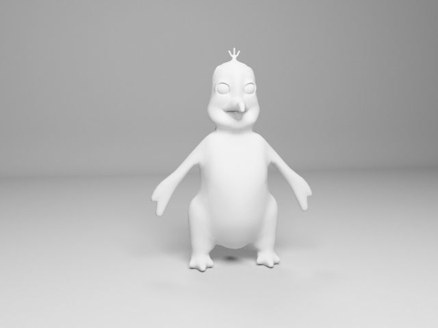 Child penguin Low-poly 3D model_7