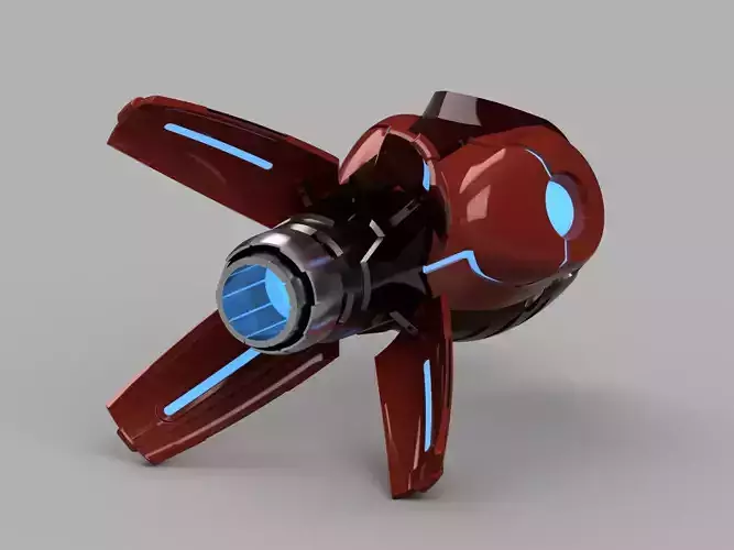 Metroid Dread Samus Aran Omega Arm Cannon With Firing Action 3D print model