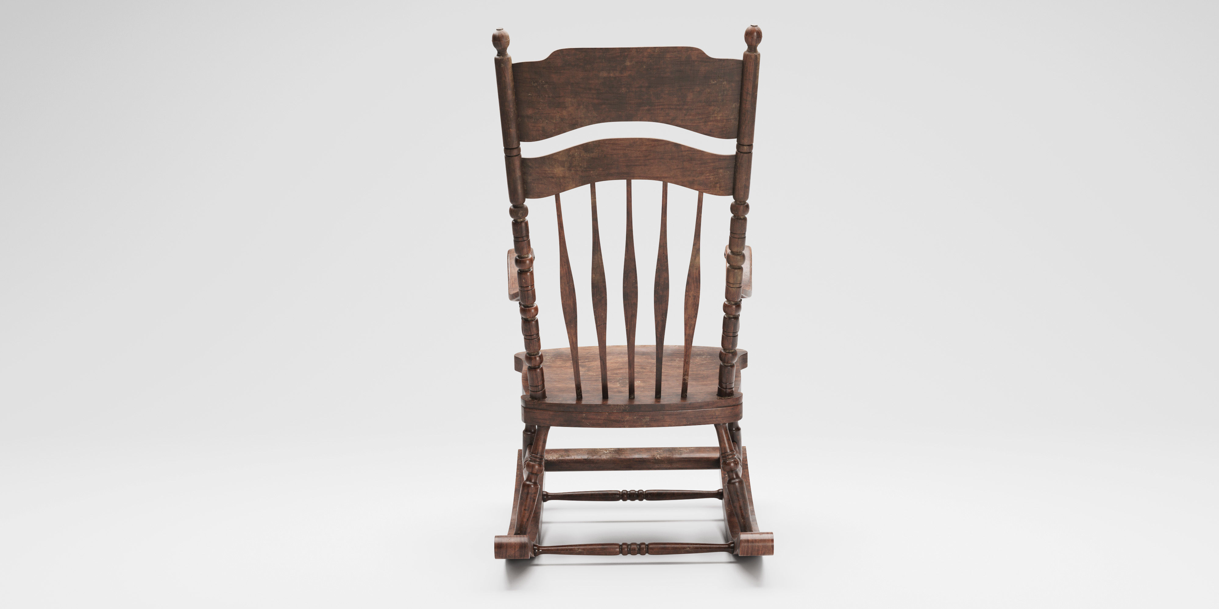 Old rocking chair 3D model_2
