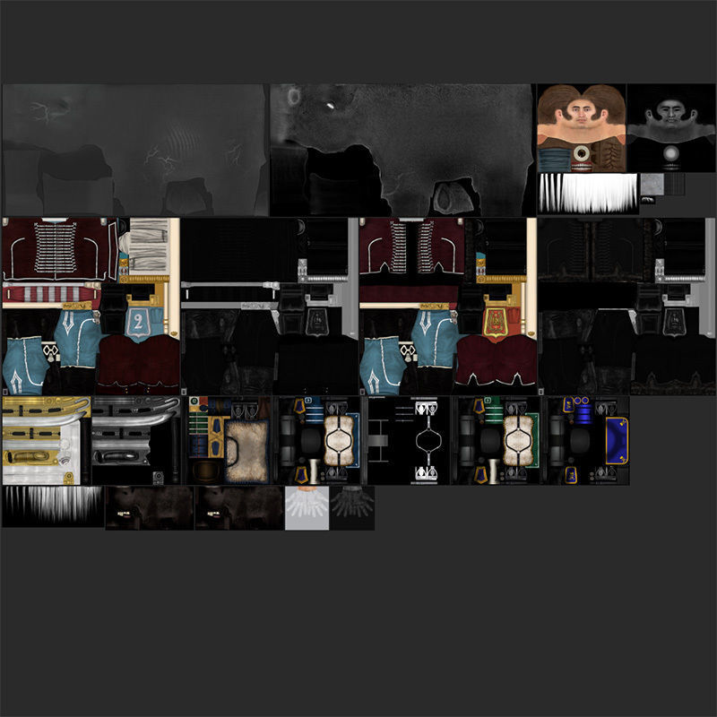 French Hussar Low-poly 3D model_8