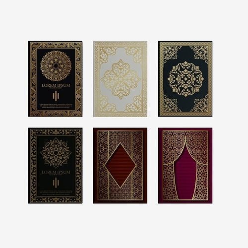 Books Collection four islamic Low-poly 3D model