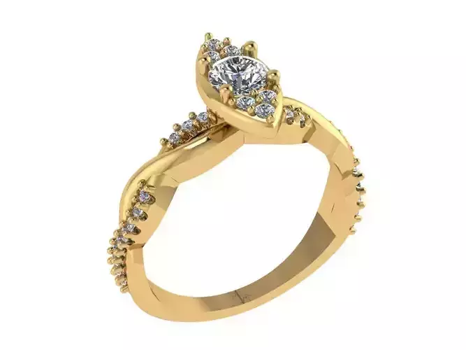 Ring485 marquise diamond engagement ring gold