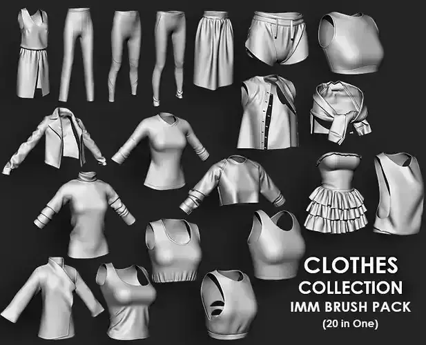 Clothes Collection IMM Brush Pack 20 in One