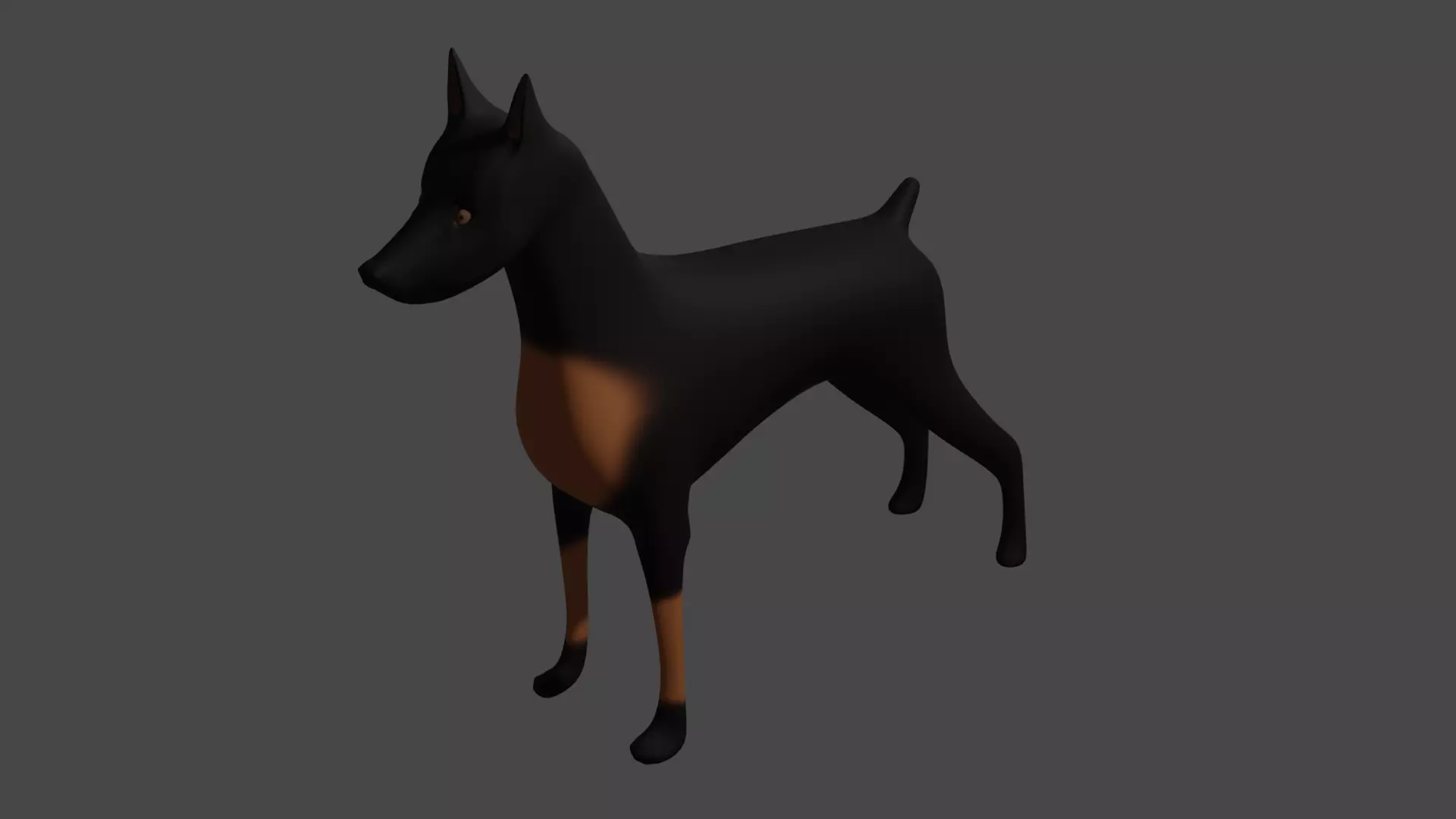 Doberman Dog 3D model