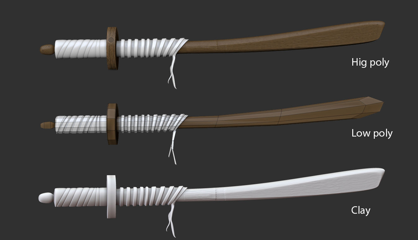 stylized anime boy half chibi character - Perfect to game engine Low-poly 3D model_7