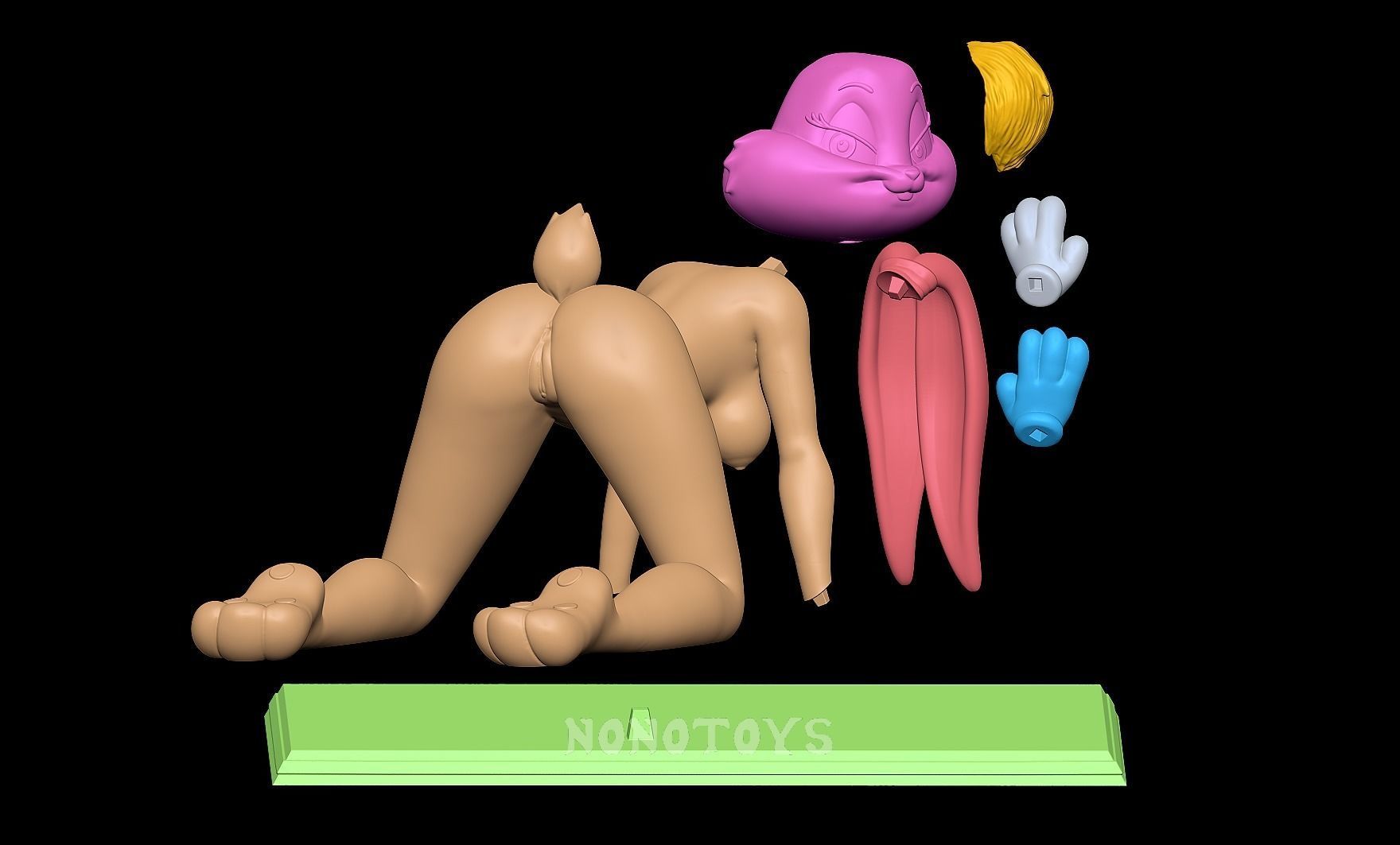 Lola Bunny NSFW 3D print model_7