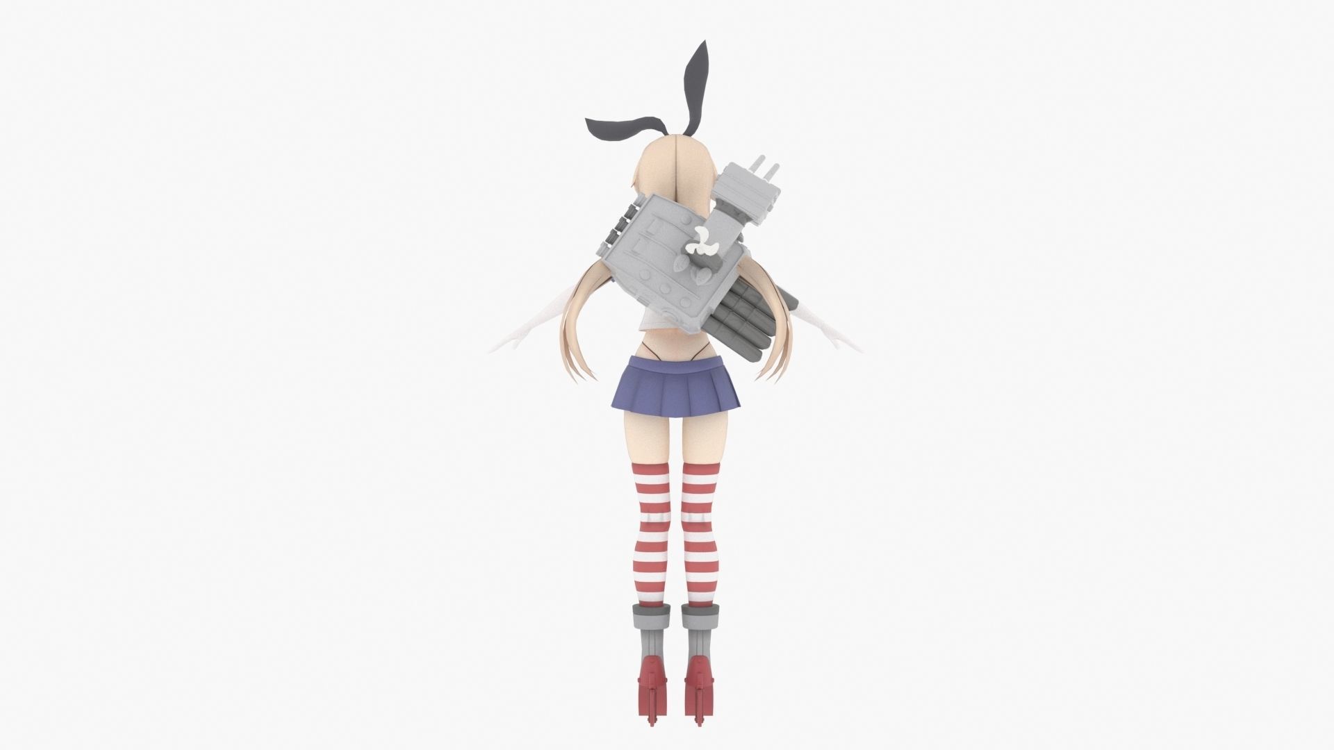 Shimakaze - Kantai Collection 3D model_5