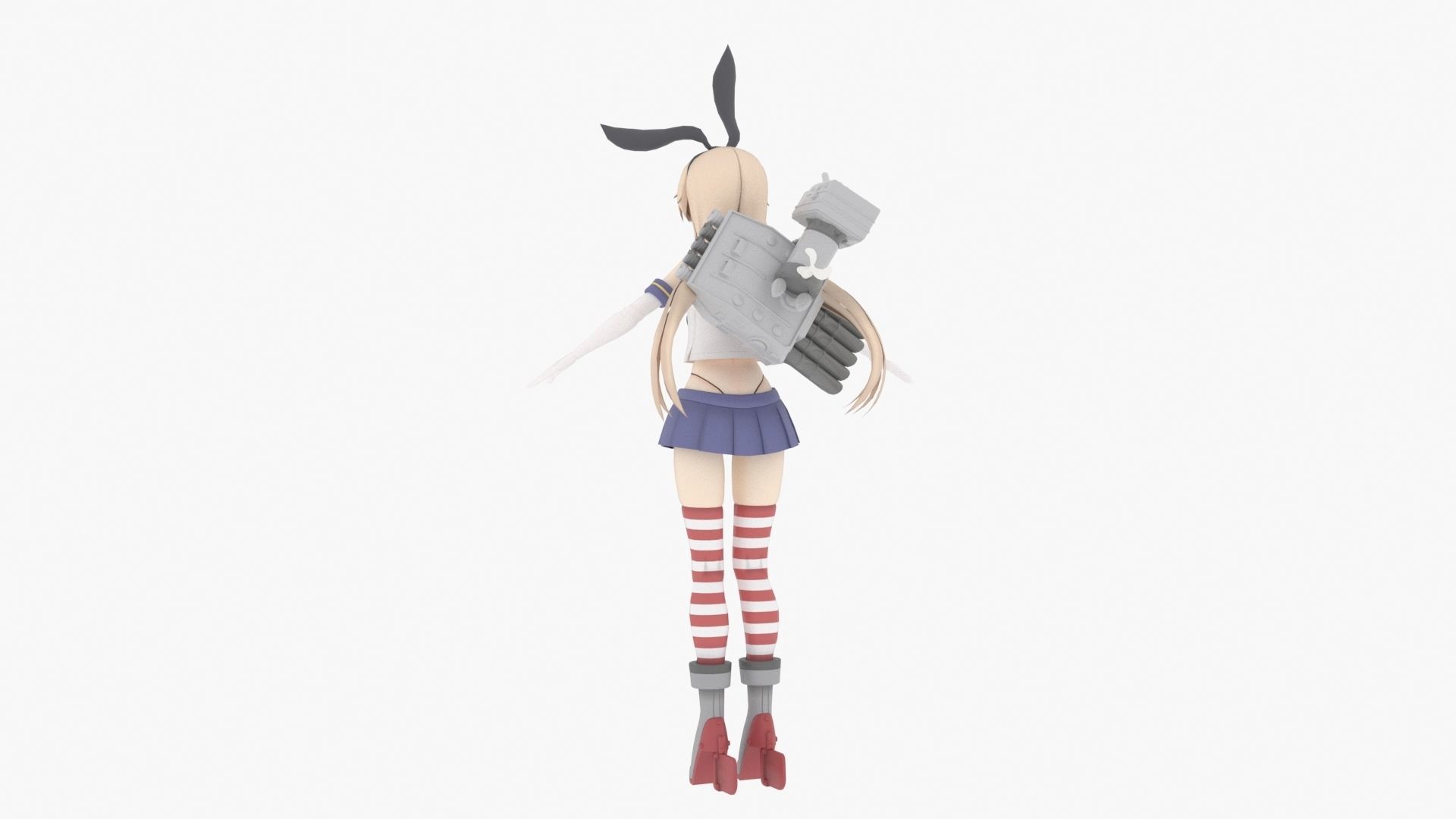 Shimakaze - Kantai Collection 3D model_4