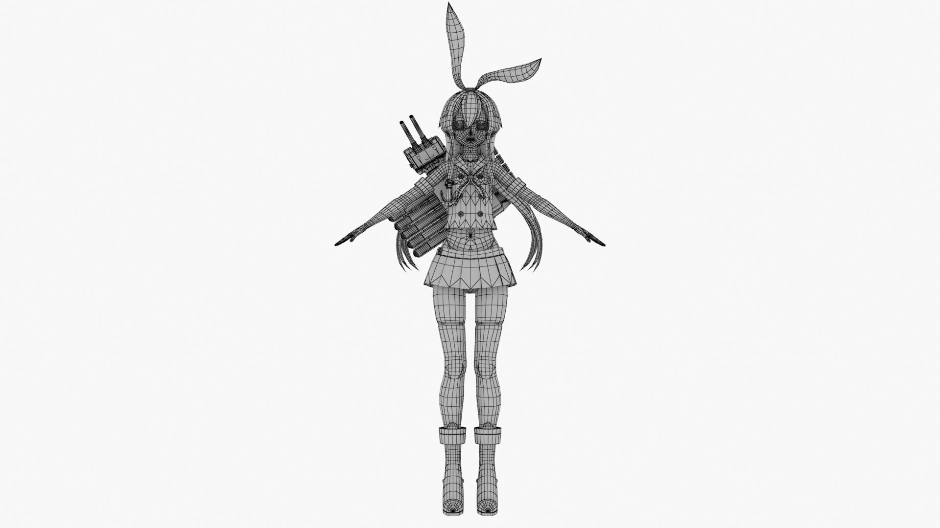 Shimakaze - Kantai Collection 3D model_13