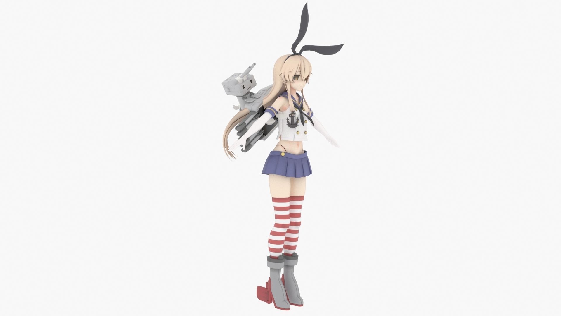 Shimakaze - Kantai Collection 3D model_9