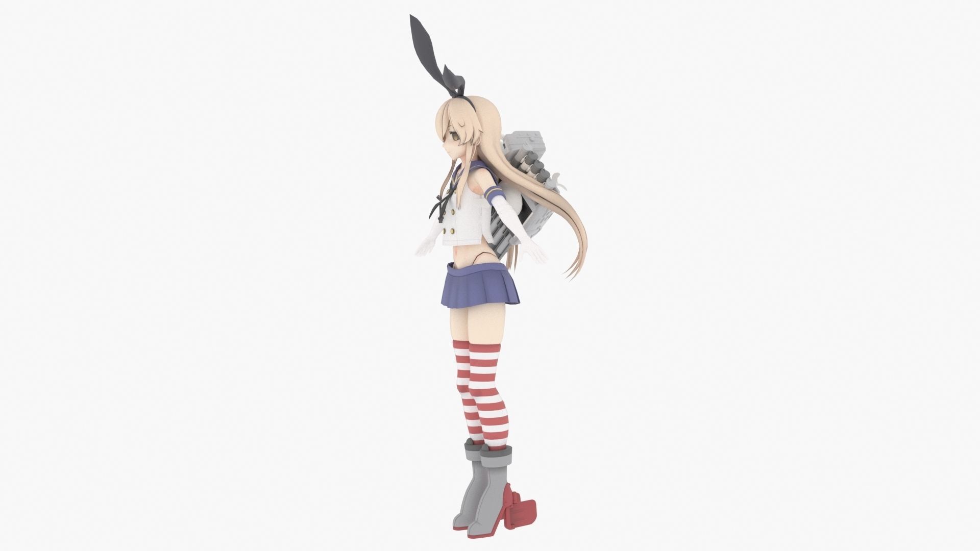 Shimakaze - Kantai Collection 3D model_1