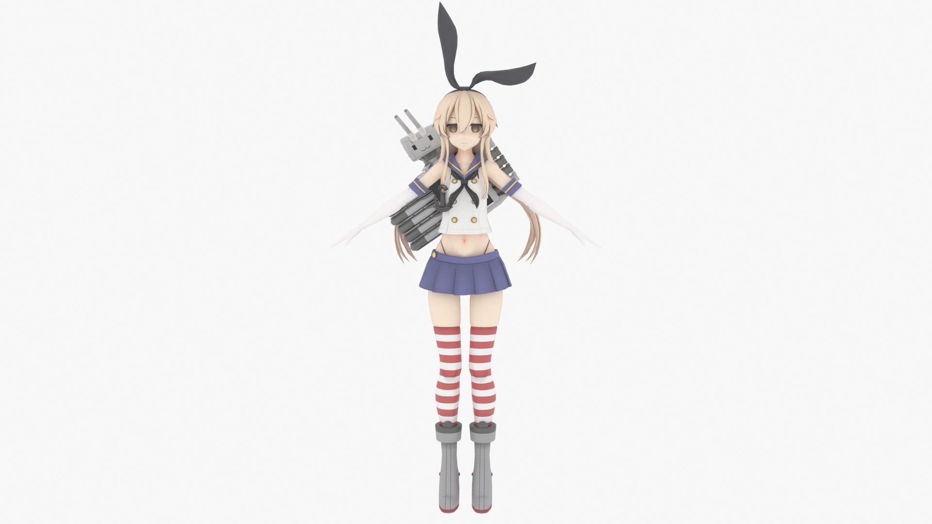 Shimakaze - Kantai Collection 3D model_11