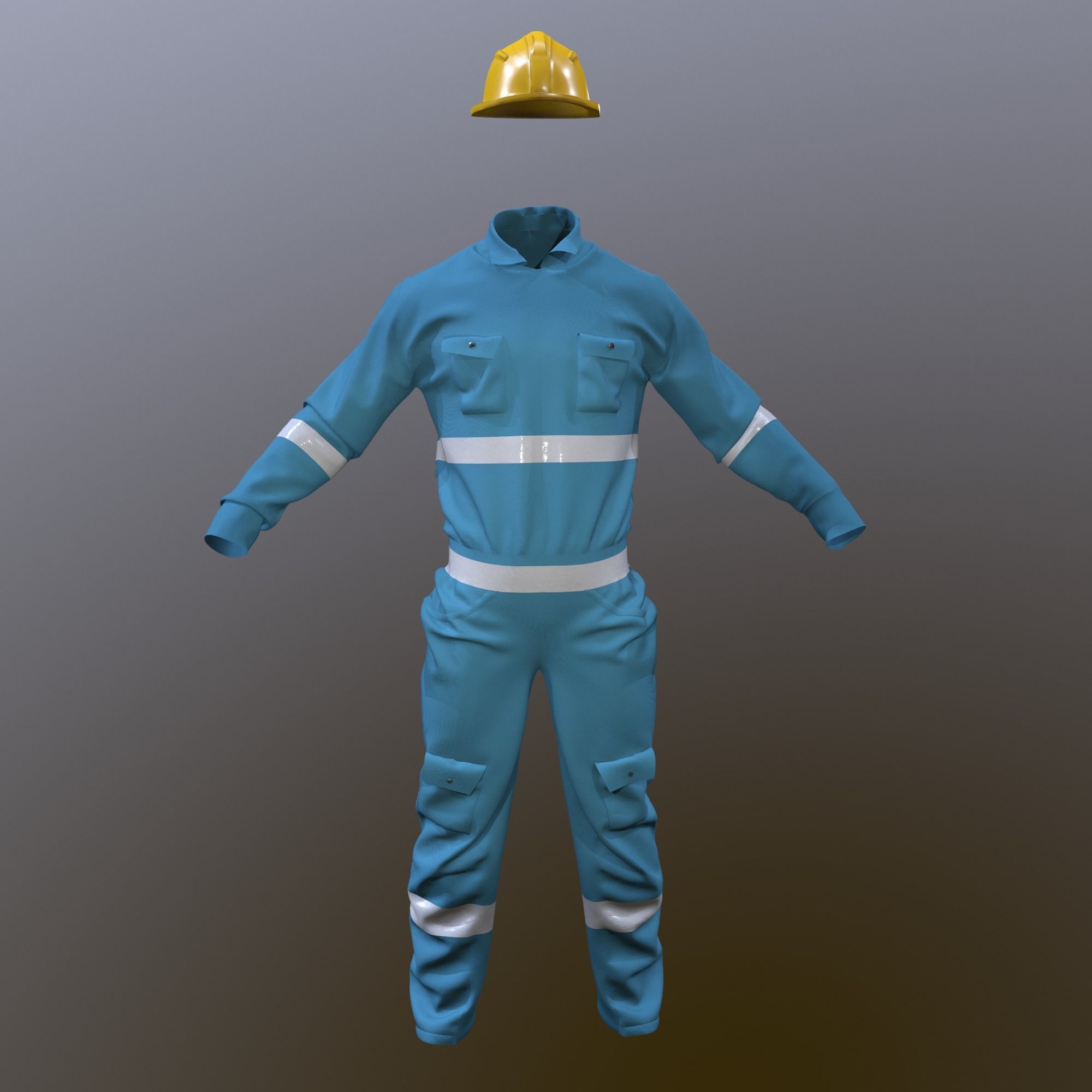 Worker Cloth 3D model_9