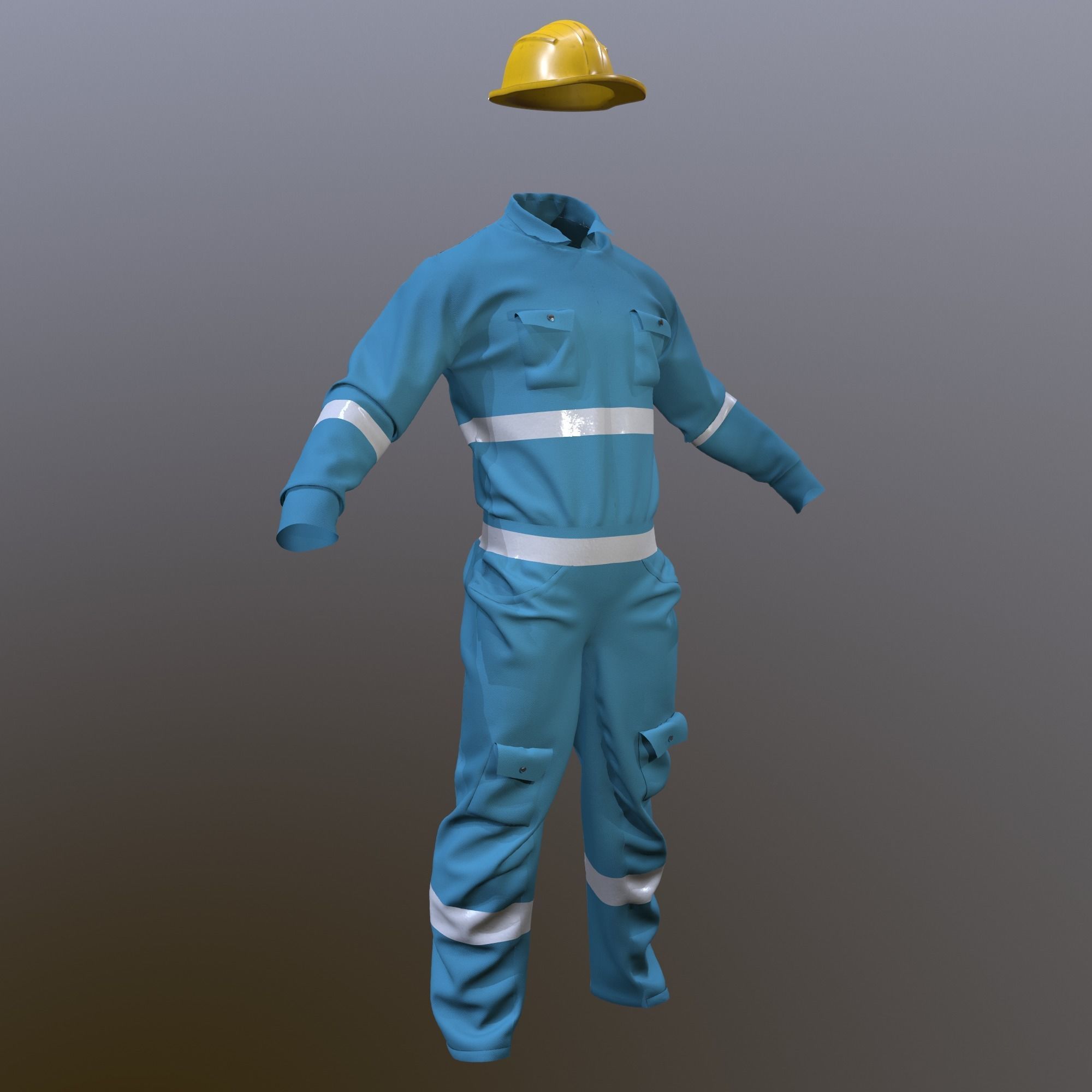Worker Cloth 3D model_2
