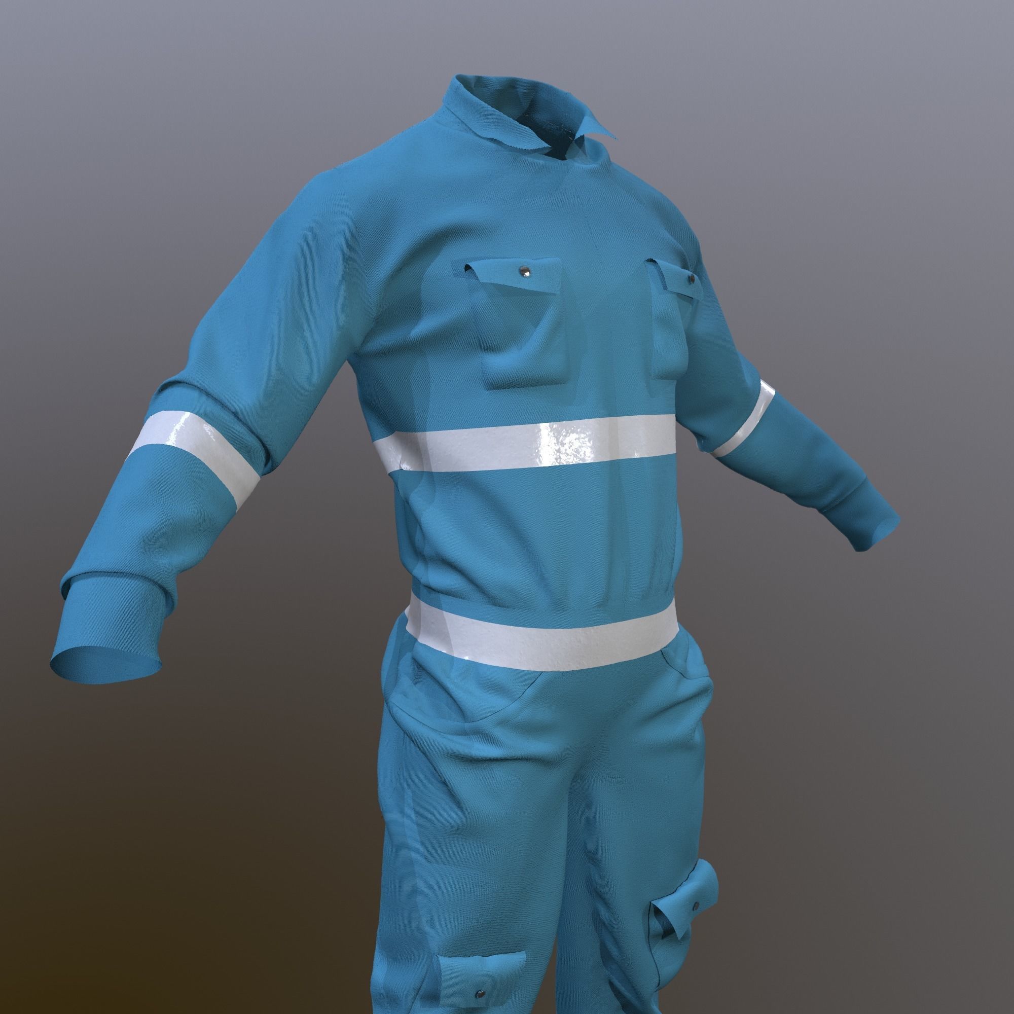 Worker Cloth 3D model_5