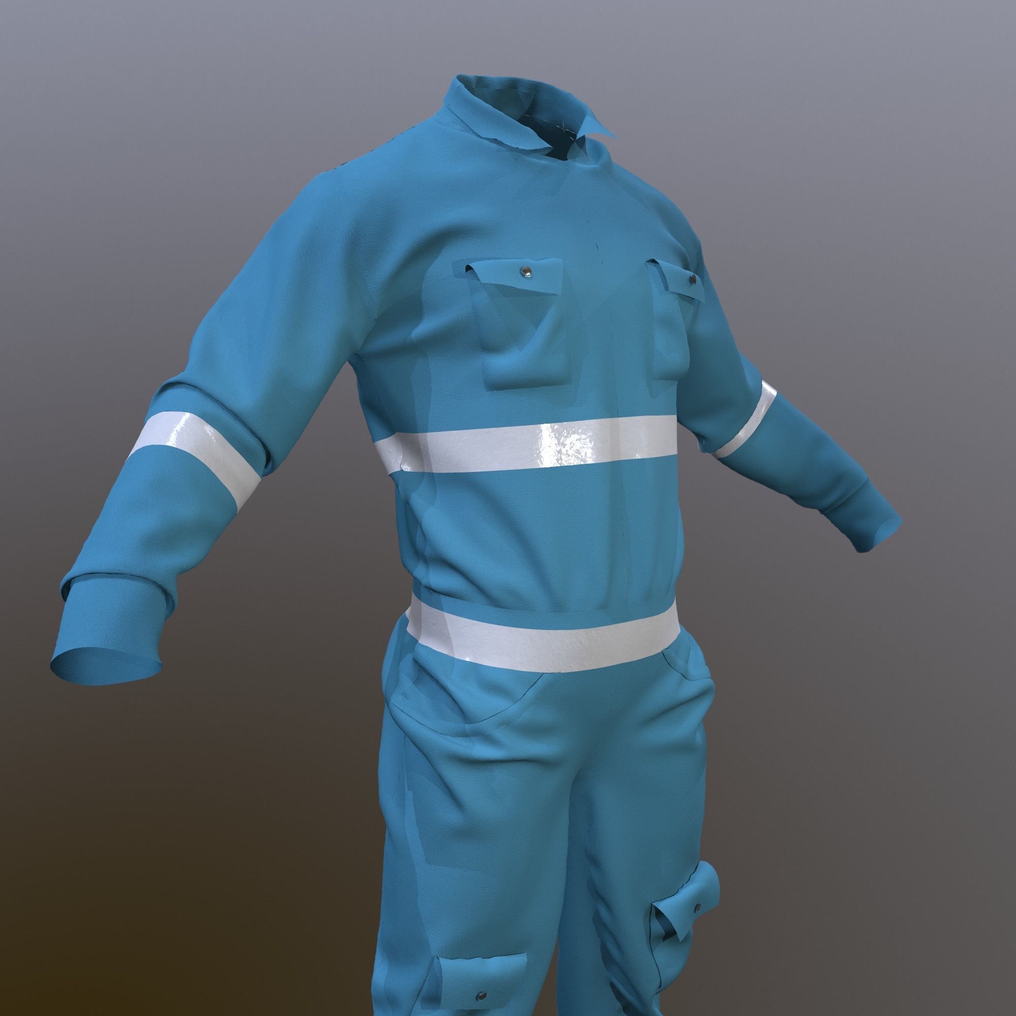 Worker Cloth 3D model_4