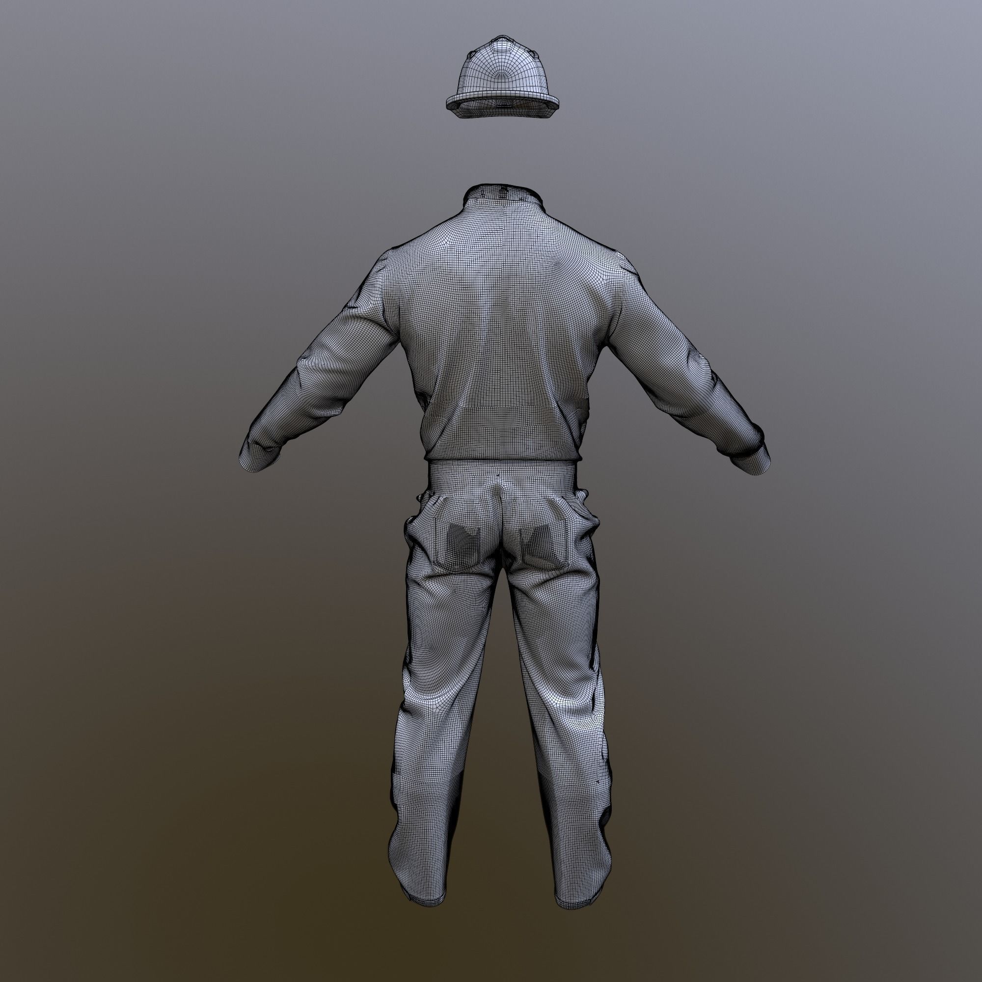 Worker Cloth 3D model_12