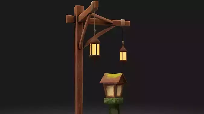Low Poly Wooden Lights