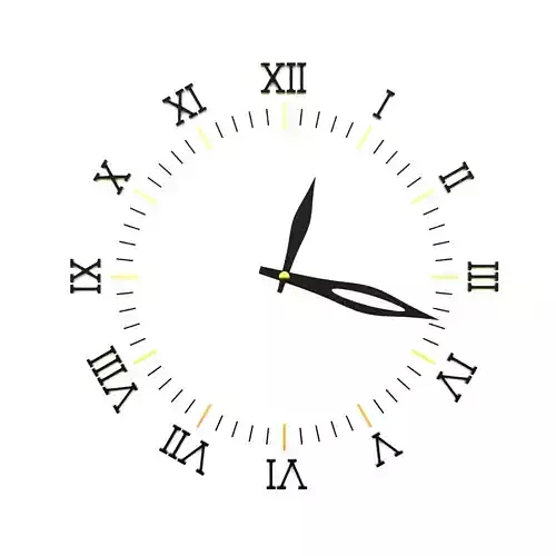 Simple clock with Roman numbers