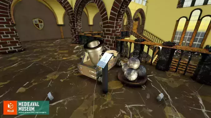 Medieval museum - modular building and exhibits