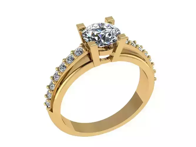 Ring486 diamond engagement ring gold