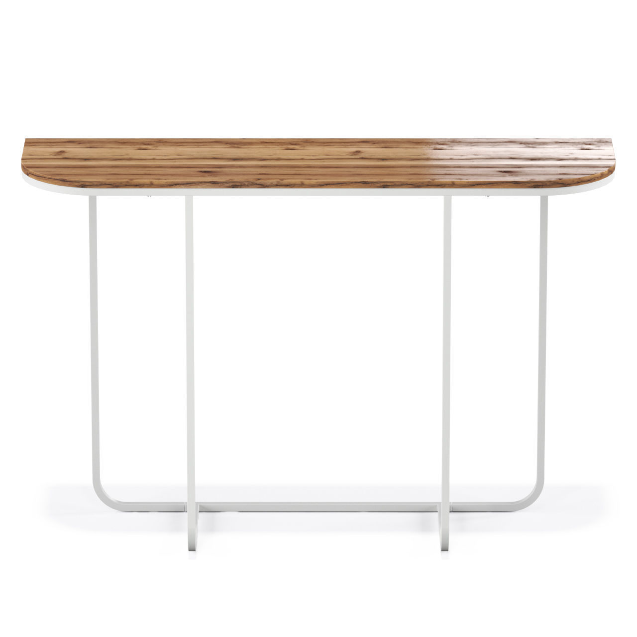 Curved Metal and Wood Entryway Accent 3D model_2